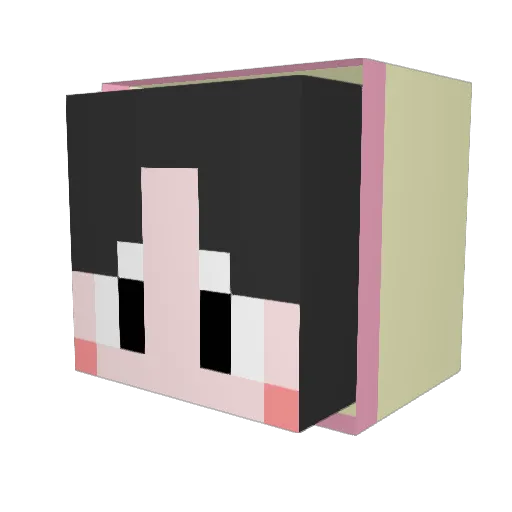 marococoa Minecraft avatar head, 3D render