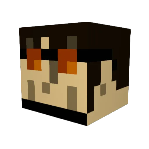 marofox Minecraft avatar head, 3D render