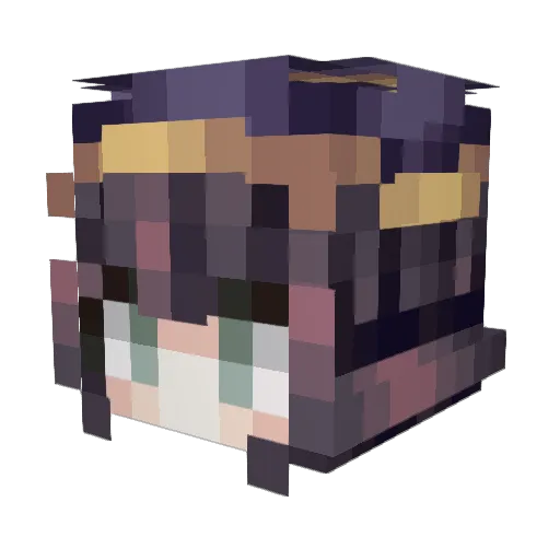 maroily Minecraft avatar head, 3D render