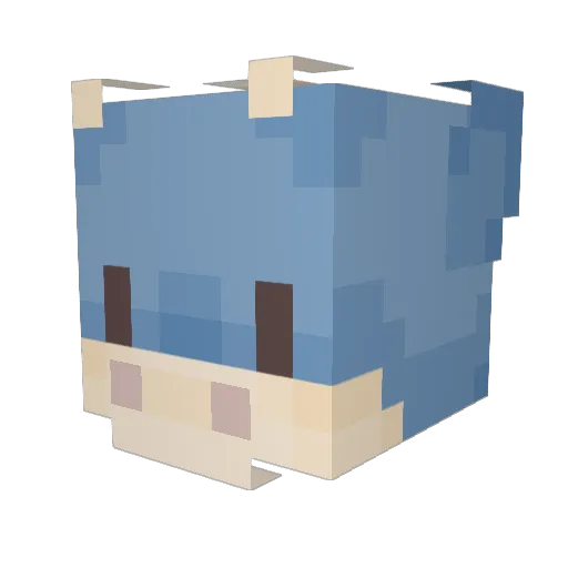 maroiv Minecraft avatar head, 3D render