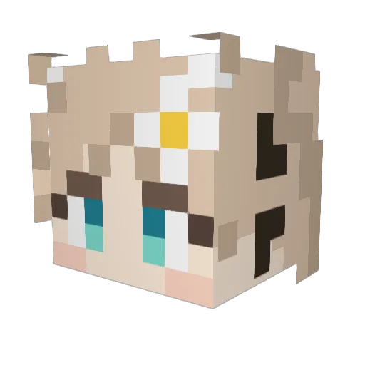 maron4744 Minecraft avatar head, 3D render
