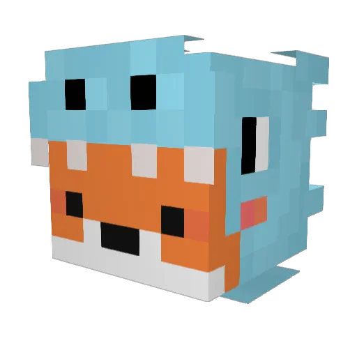 maronii_ Minecraft avatar head, 3D render
