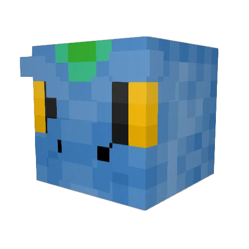 maroonscorpion Minecraft avatar head, 3D render