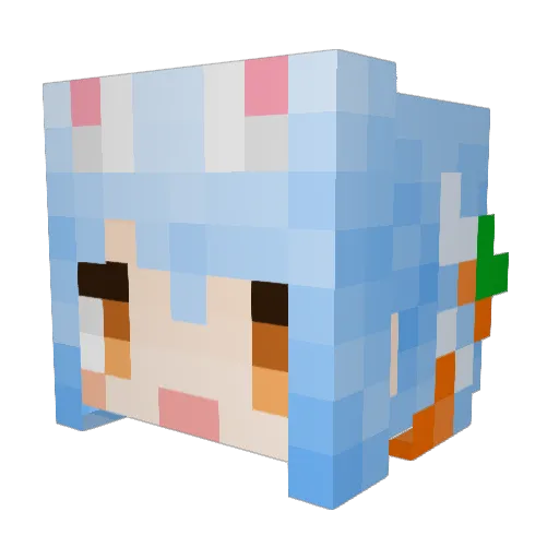 marotyun Minecraft avatar head, 3D render