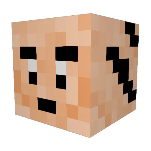 marovari Minecraft avatar head, 3D render