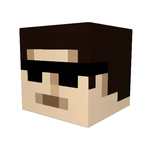 marpurs Minecraft avatar head, 3D render