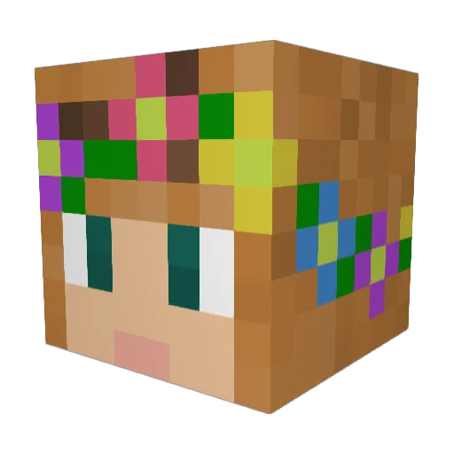 marpysa Minecraft avatar head, 3D render