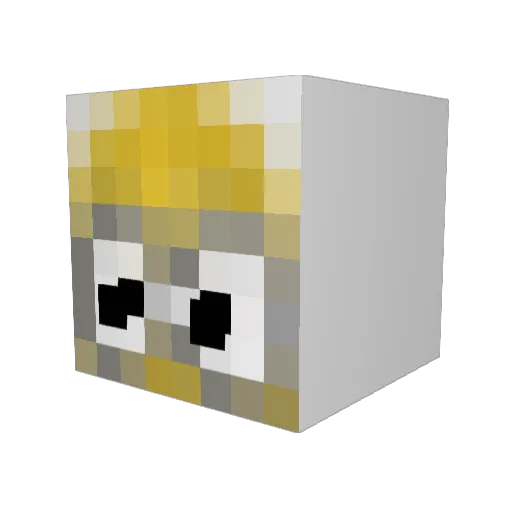 marrowfield Minecraft avatar head, 3D render