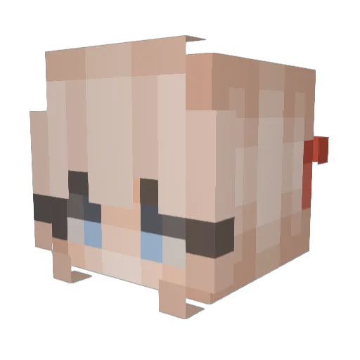 marrsie Minecraft avatar head, 3D render