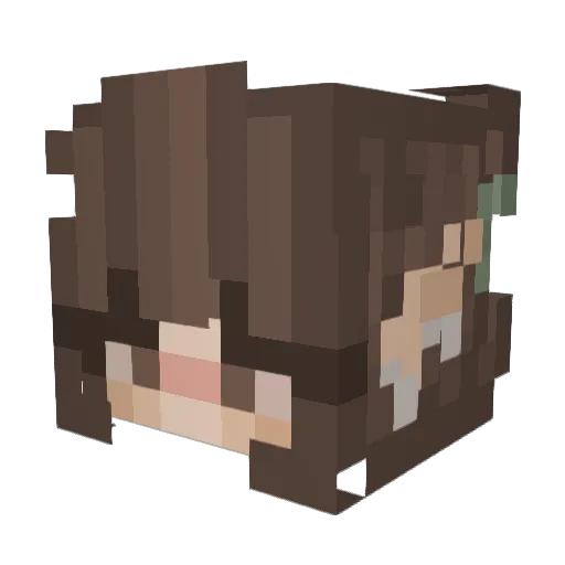 marryamm Minecraft avatar head, 3D render