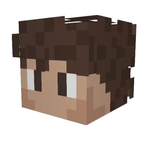 marscancan Minecraft avatar head, 3D render