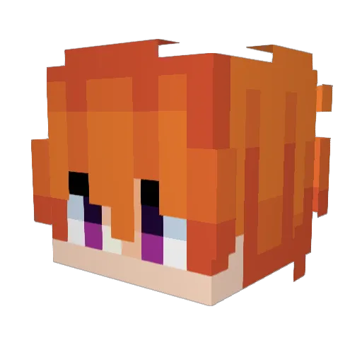 marscipan Minecraft avatar head, 3D render