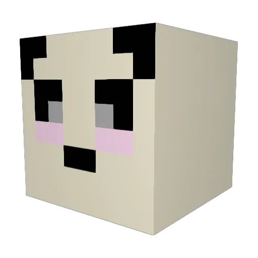 marshimello Minecraft avatar head, 3D render