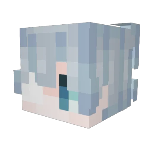 marshmallowCake Minecraft avatar head, 3D render