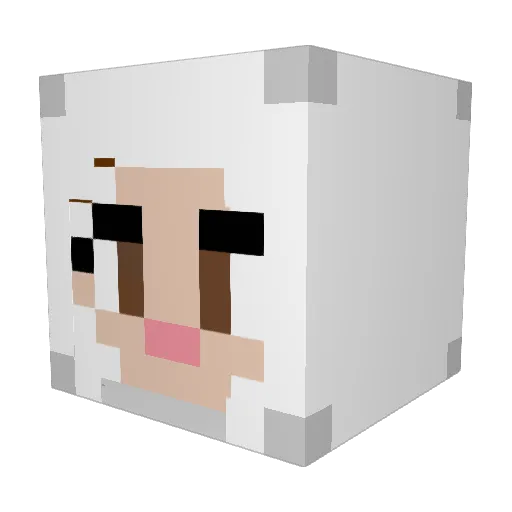 marshmellowlady Minecraft avatar head, 3D render