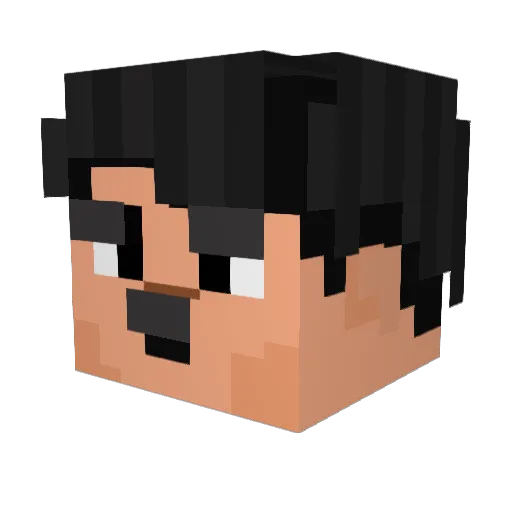 marsis Minecraft avatar head, 3D render