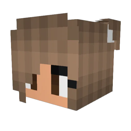 marsopan Minecraft avatar head, 3D render