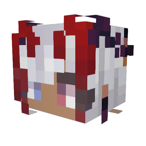 marsoverridden Minecraft avatar head, 3D render