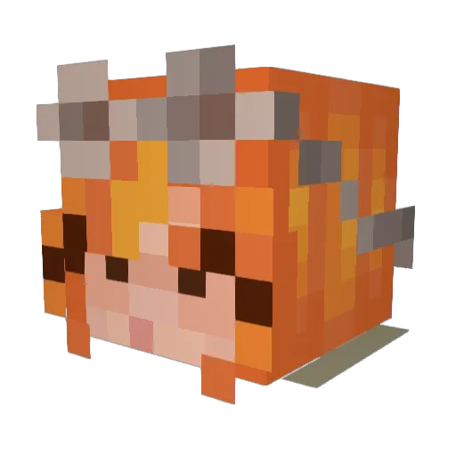 marspies Minecraft avatar head, 3D render