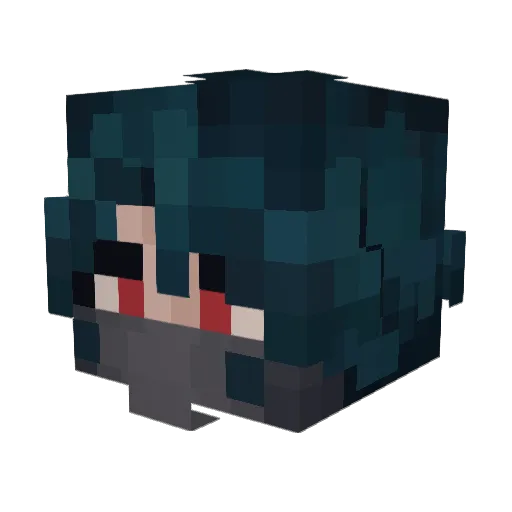 marsquerade Minecraft avatar head, 3D render