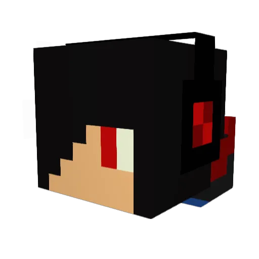 mart210m Minecraft avatar head, 3D render