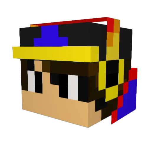 mart6 Minecraft avatar head, 3D render
