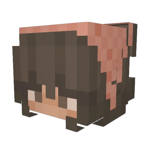 martalose Minecraft avatar head, 3D render