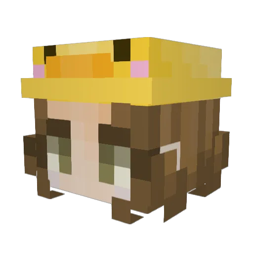 martamira Minecraft avatar head, 3D render