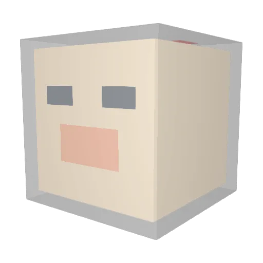 marteest Minecraft avatar head, 3D render