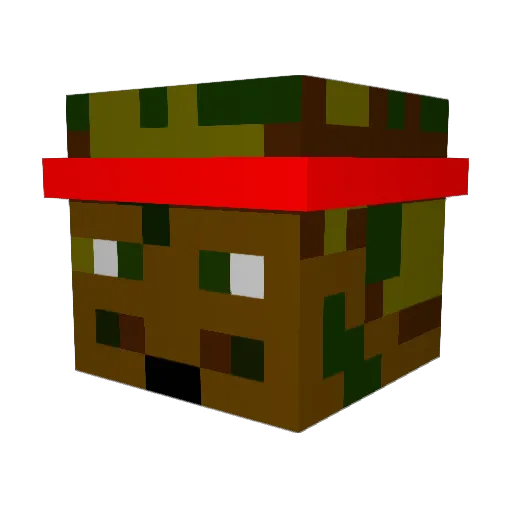 martelle12 Minecraft avatar head, 3D render