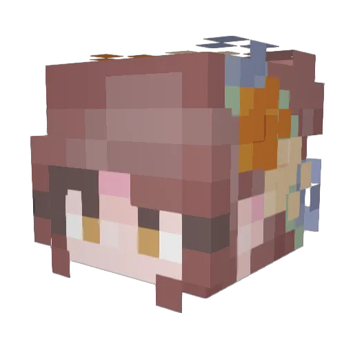 marthaa_ Minecraft avatar head, 3D render