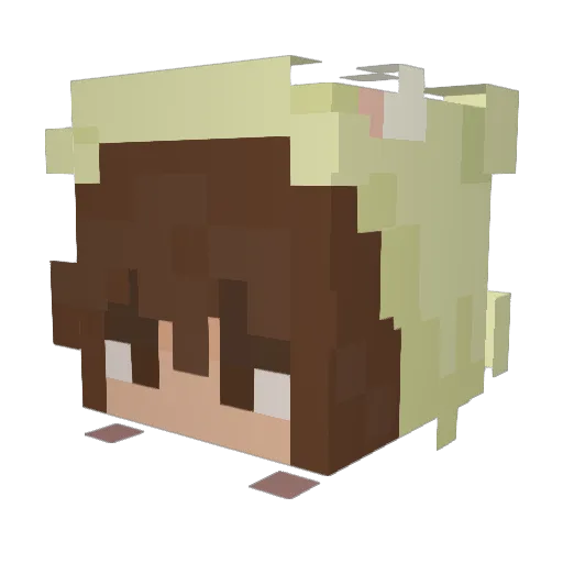 martheaap Minecraft avatar head, 3D render