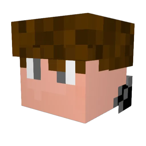 marthef Minecraft avatar head, 3D render