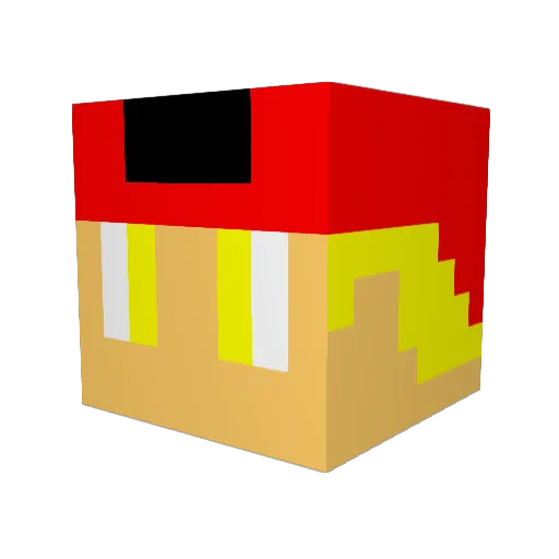 martialouit Minecraft avatar head, 3D render