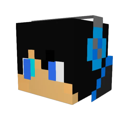 martincraftnl Minecraft avatar head, 3D render