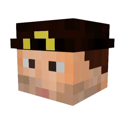 martinlamont Minecraft avatar head, 3D render