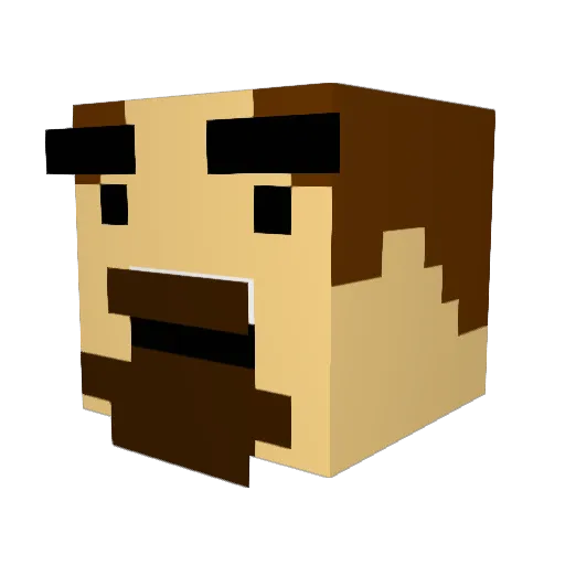 martinleach Minecraft avatar head, 3D render