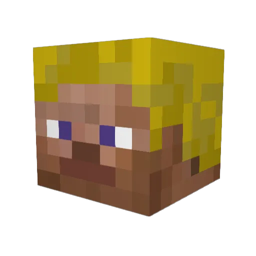 martinwe Minecraft avatar head, 3D render