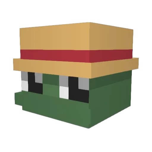 martusin17cm Minecraft avatar head, 3D render