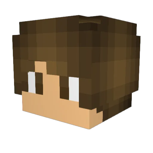 martysonec Minecraft avatar head, 3D render
