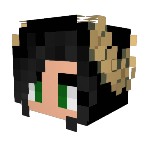 martytrostel Minecraft avatar head, 3D render