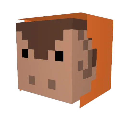 maru030 Minecraft avatar head, 3D render
