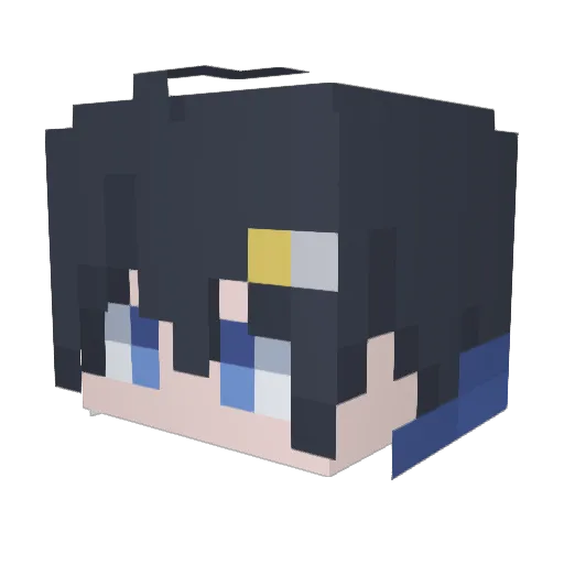maru877 Minecraft avatar head, 3D render
