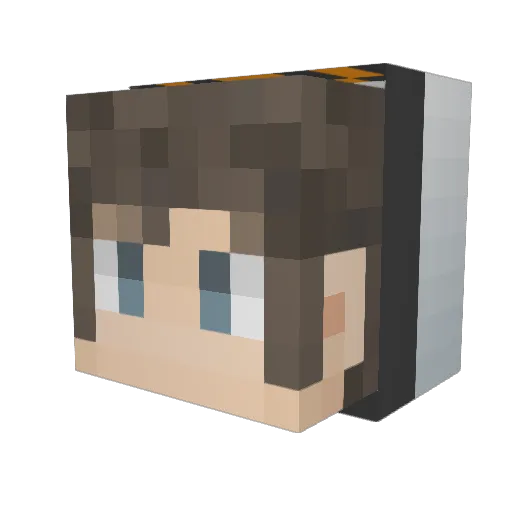 maruTK_com Minecraft avatar head, 3D render