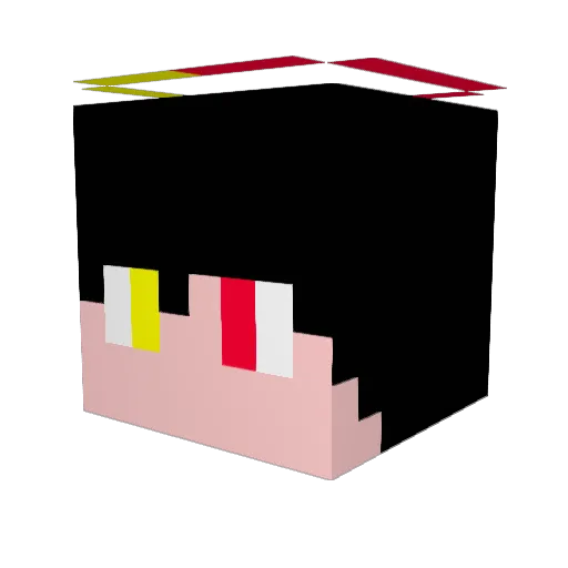 maru_k Minecraft avatar head, 3D render