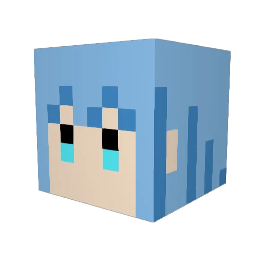 maru_syu Minecraft avatar head, 3D render