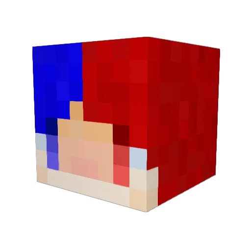 marubon918_JE Minecraft avatar head, 3D render