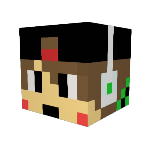 maruboro0303 Minecraft avatar head, 3D render