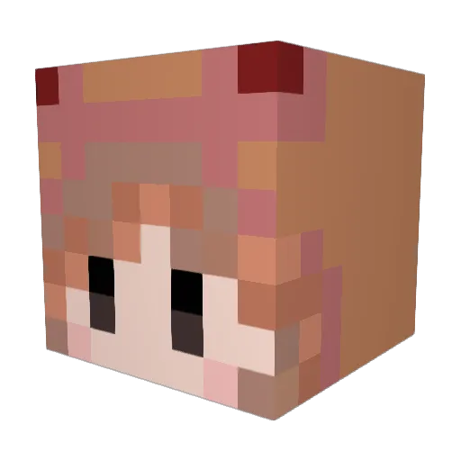maruchino Minecraft avatar head, 3D render