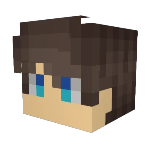 marucogami Minecraft avatar head, 3D render